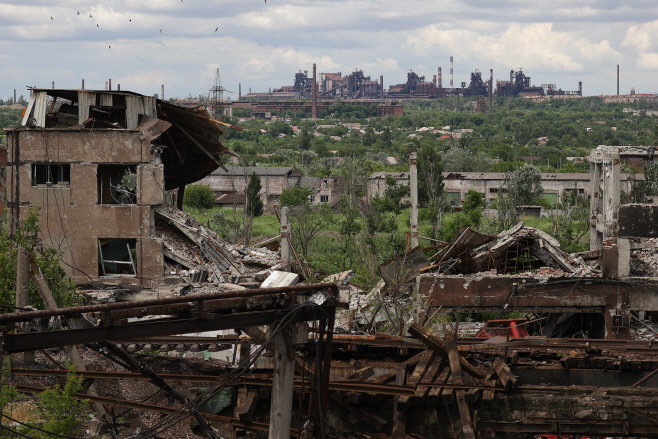 Clearing debris at Azovstal steel plant in Ukrainian city of Mariupol