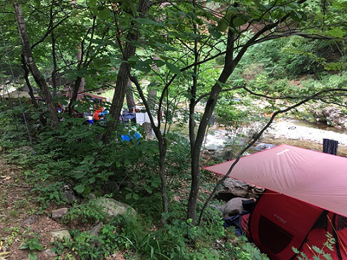 산간 계곡 내 불법시설물