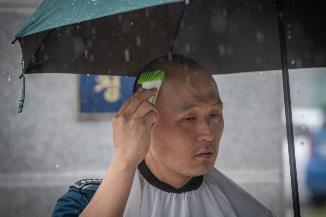 경찰국 신설 폐기 촉구 삭발식