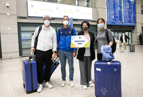 국제대학스포츠연맹(FISU) 기술점검 실사단 입국