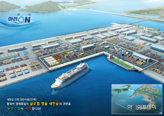 새만금 신항 접안시설 조감도