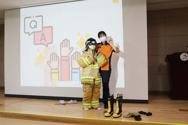 송탄소방서, 새빛초등학교 119청소년단 미래소방관 체험교육
