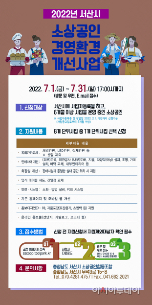 서산시, 소상공인 경영환경 개선사업 추진