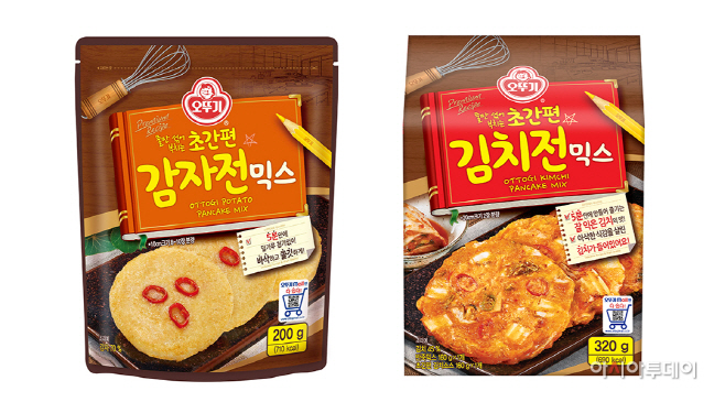 오뚜기 초간편 감자전믹스, 김치전믹스
