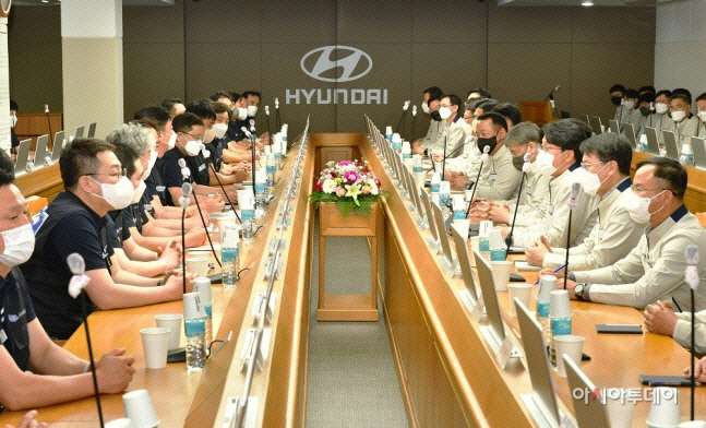 현대차 노사 대표 연합뉴스