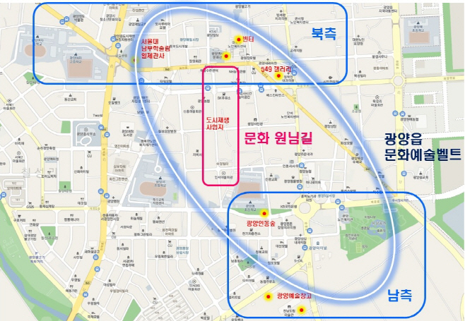 광양읍 문화예술벨트 및 문화원님길 구상도