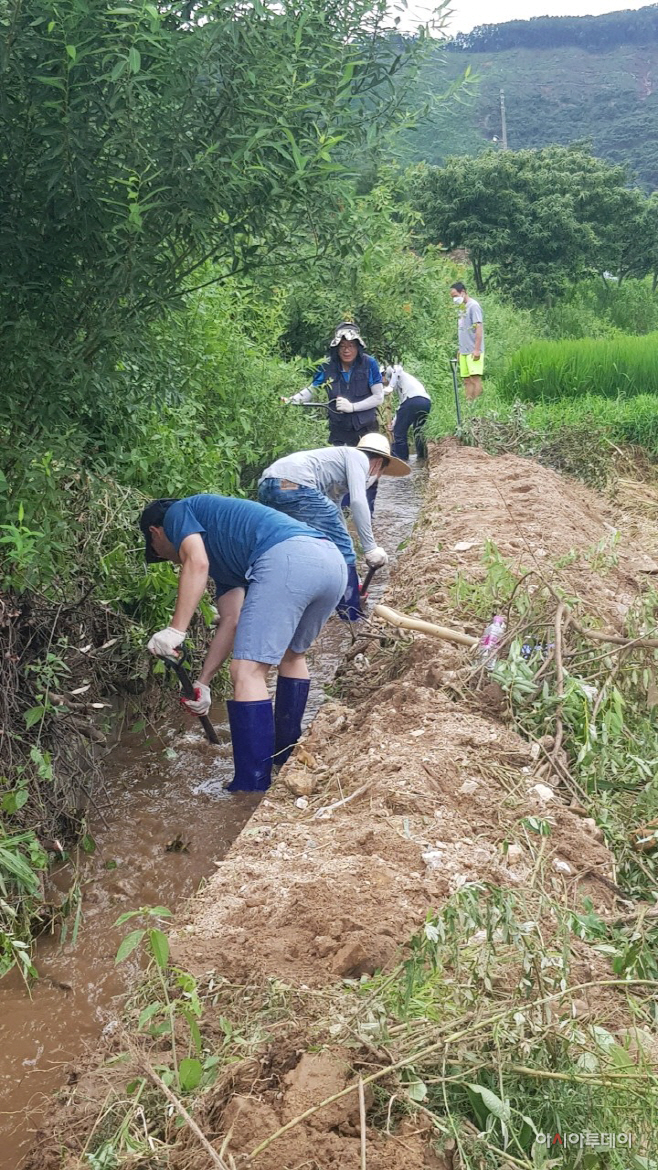 충남 수해 농가 긴급 일손돕기 ‘구슬땀’