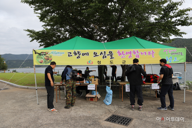 2022년  운문댐 성묘객 수송 선박운항