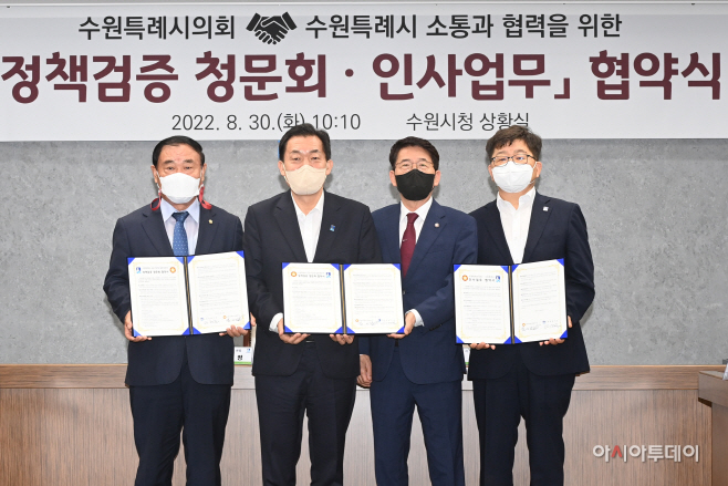 수원시·수원시의회, 공공기관장 정책검증 청문회 도입