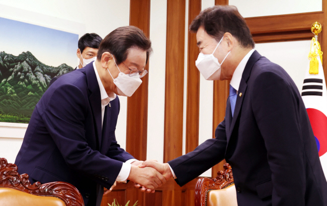 이재명 대표, 김진표 의장 예방