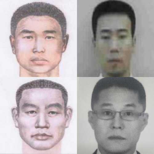 대전 권총 강도살인 피의자와 몽타주 비교<YONHAP NO-3380>