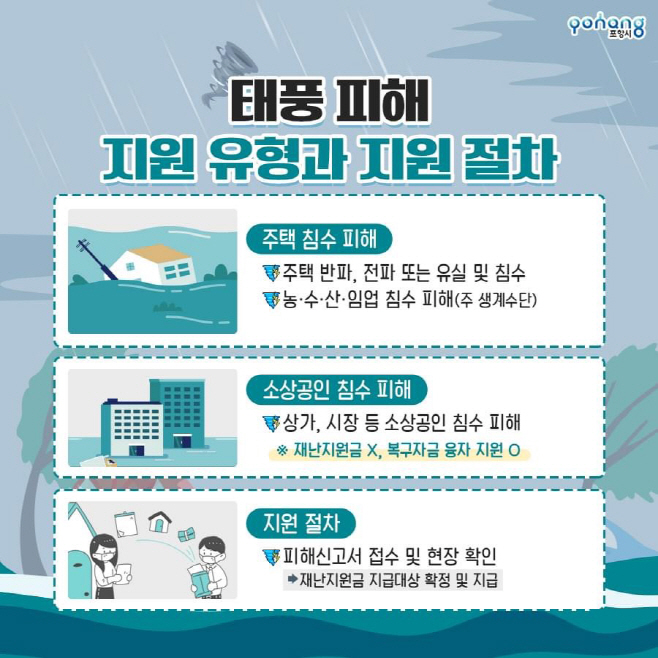 태풍피해 접수홍보/제공=포항시