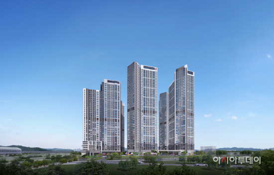 현대엔지니어링, '힐스테이트 아산 센트럴' 투시도