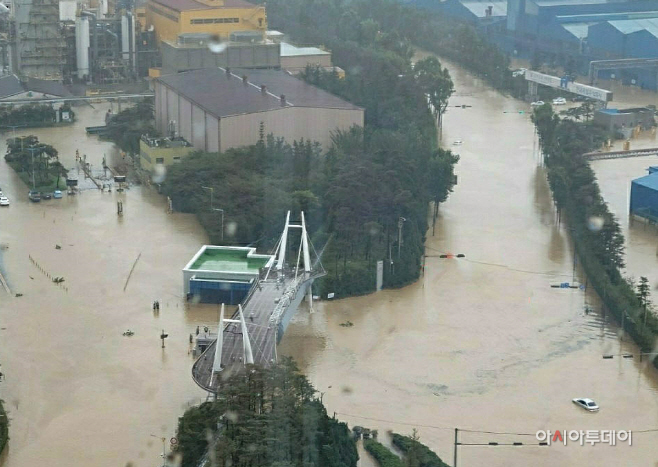 제철소 침수피해 현장 1