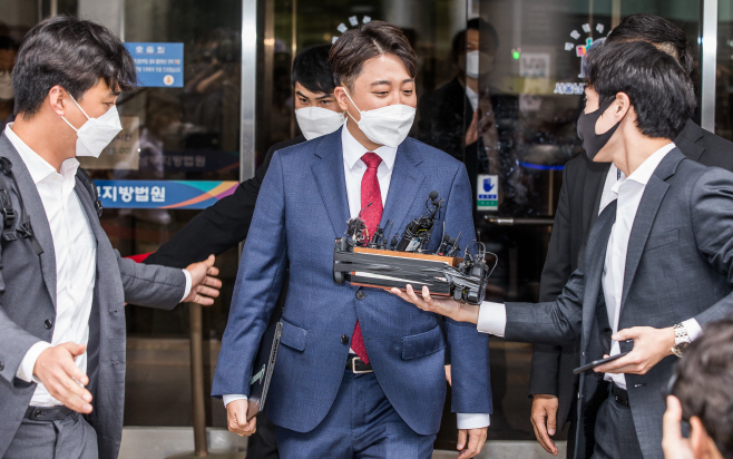 가처분 심문 마친 뒤 답변 이준석 전 대표
