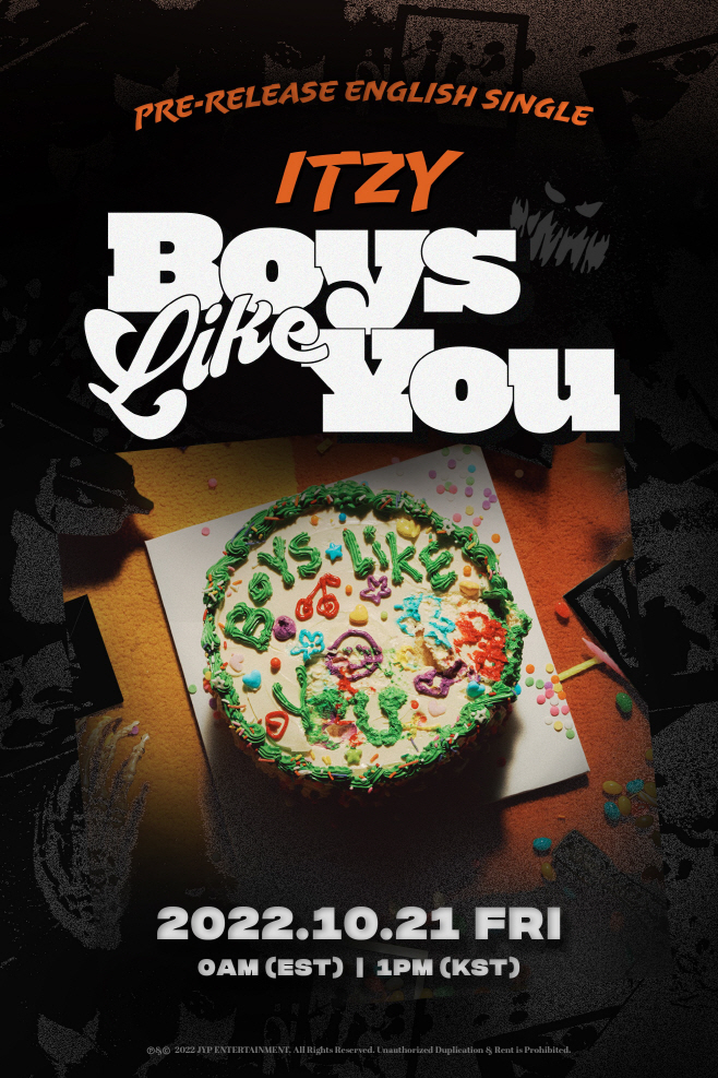 ITZY_선공개 영어 싱글 Boys Like You_포스터 이미지