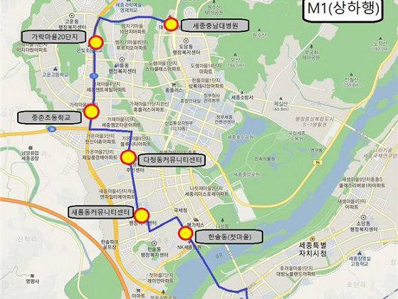 광역급행버스(M-Bus) 신설 노선안