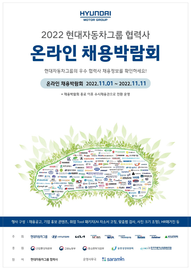 2022 현대자동차그룹 협력사 온라인 채용박람회