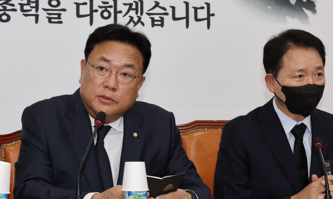 발언하는 정진석 비상대책위원장