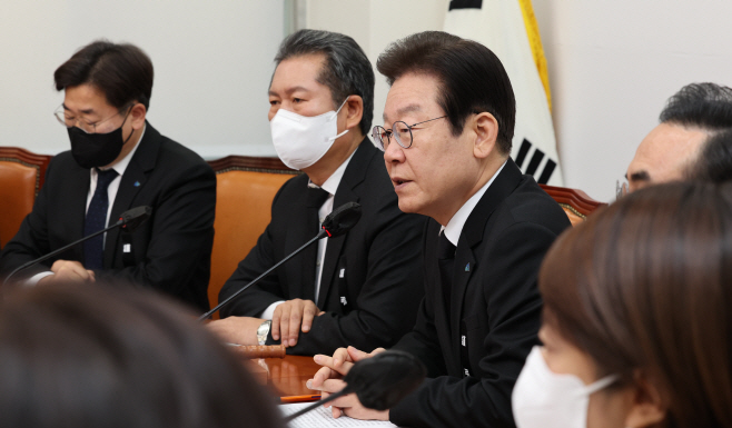 발언하는 이재명 대표