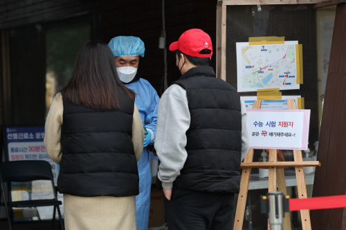 서울 확진 수험생은 22곳 별도시험장서 수능<YONHAP NO-3370>