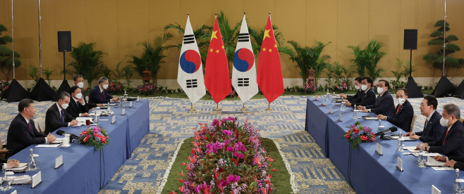 한중 정상회담 발언하는 윤석열 대통령