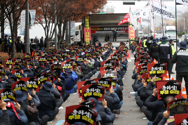 화물연대 광주본부 총력투쟁 결의대회