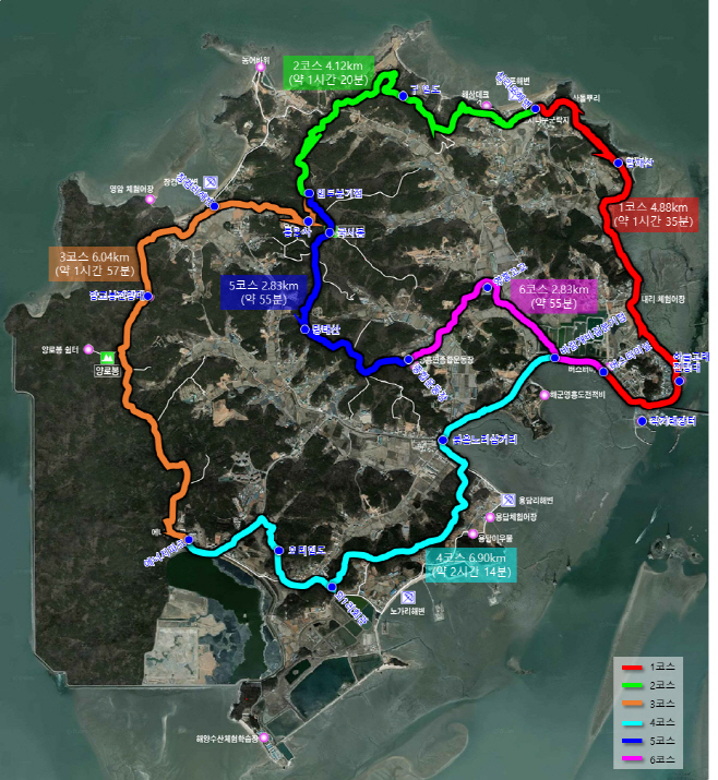 영흥도 둘레길 노선계획1