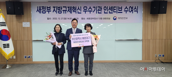 해운대구 재정인센티브 수여식