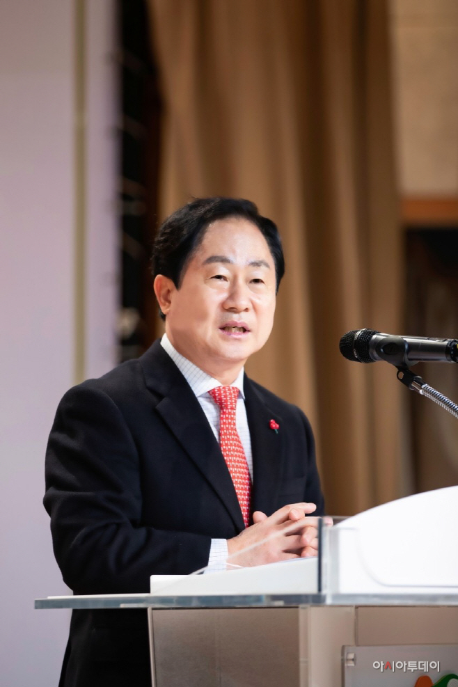 신년사를 하고 있는 주광덕 남양주시장