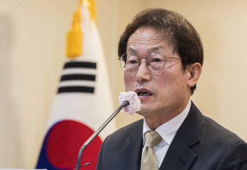 신년 기자회견에서 발언하는 조희연 교육감<YONHAP NO-1179>