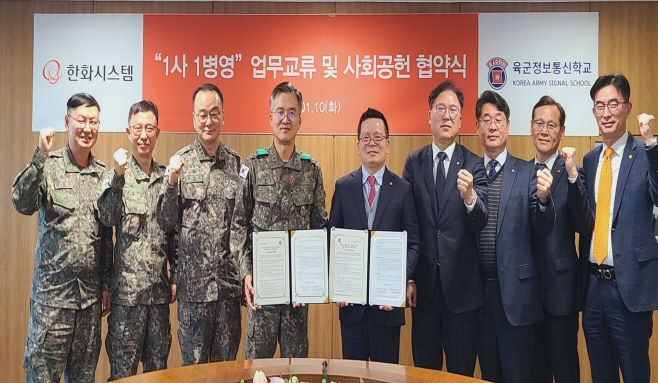 [한화시스템] 협약식 단체 사진
