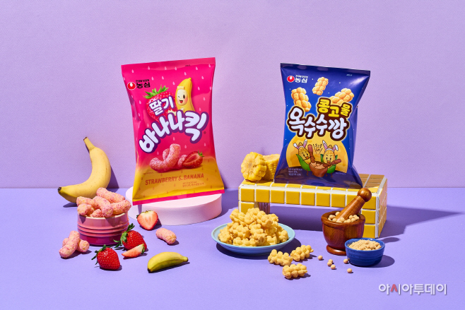 농심 딸기바나나킥-콩고물옥수수깡 사진