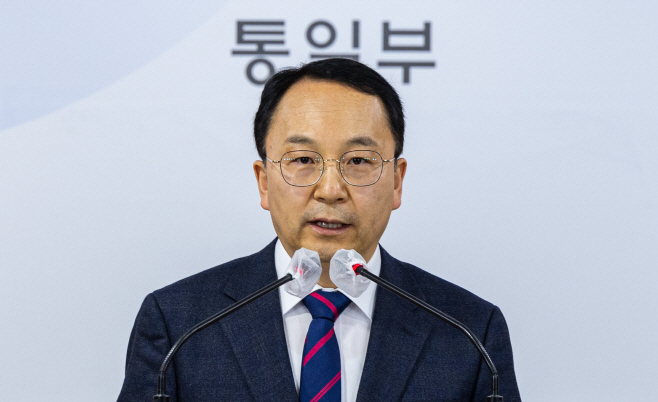 정례브리핑 하는 구병삼 통일부 대변인<YONHAP NO-2138>