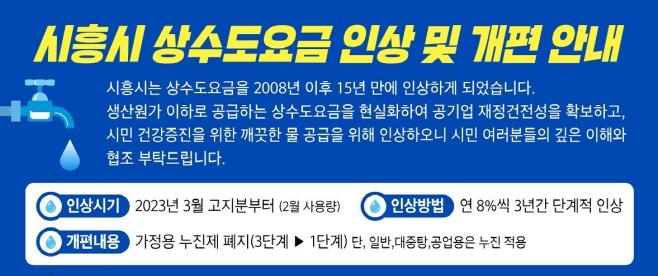보도자료1 상수도 요금 인상 홍보배너