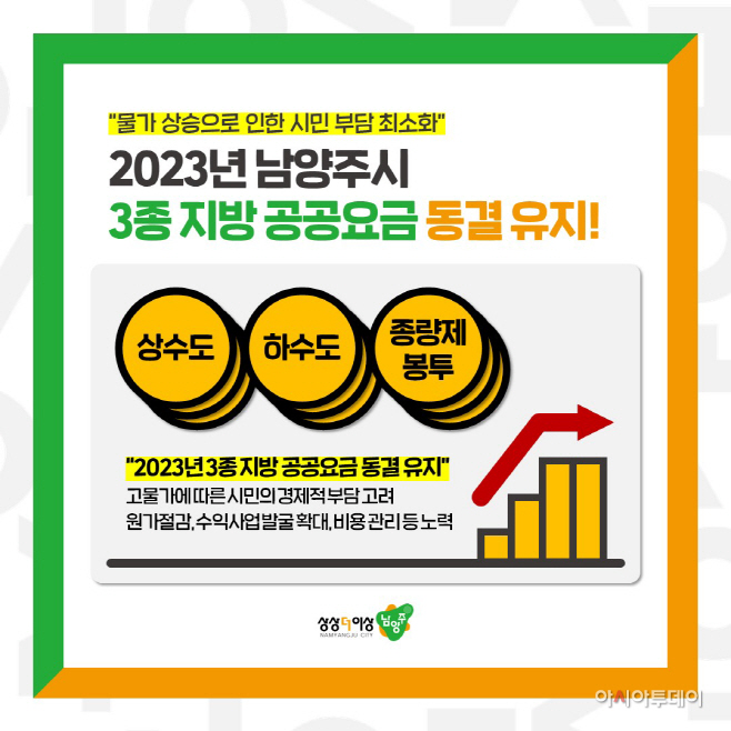 상수도·하수도·쓰레기봉투 3종 공공요금 동결