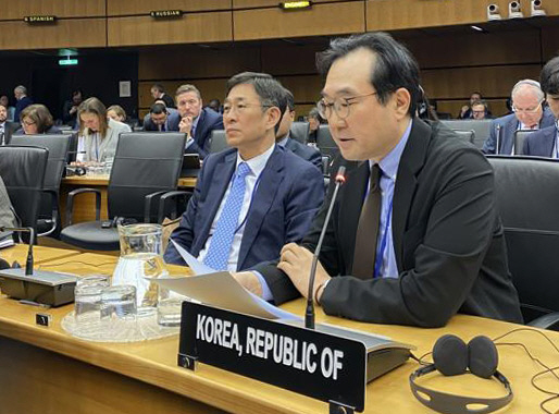 IAEA 정기이사회 참석한 이도훈 2차관<YONHAP NO-1071>