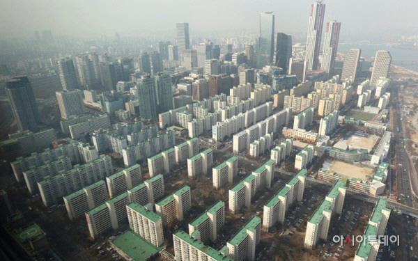 서울 영등포구 여의도동 일대 아파트 밀집지역 전경