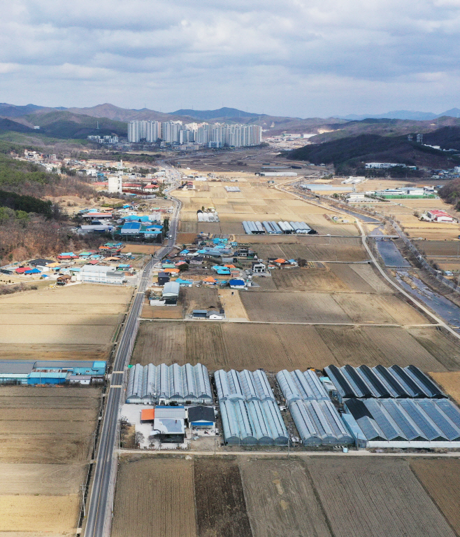 반도체 국가산단 지정된 용인시 남사읍 일대<YONHAP NO-3586>