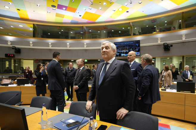 Belgium EU Foreign Ministers <YONHAP NO-4579> (AP)