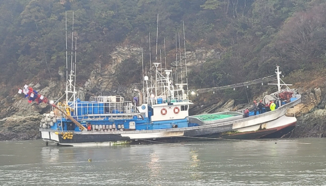 진도군 광대도 인근 해상 좌초선박1