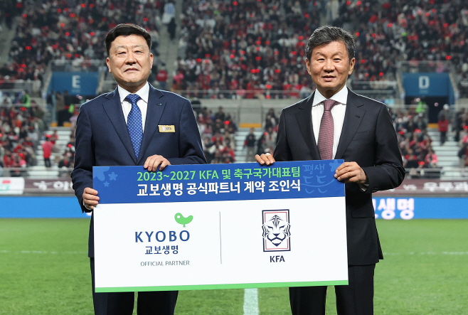 [사진1] KFA-교보생명 공식파트너 계약 조인식