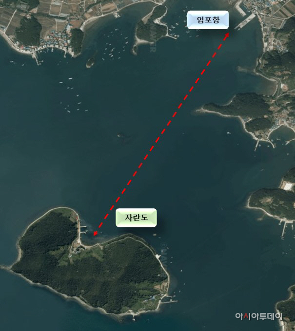 소외도서항로운항구역도(고성자란도)