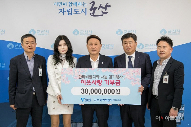HL디앤아이한라, 군산시에 3000만원 기탁