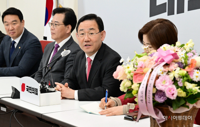 [포토] '국민의힘 원내대표 퇴임' 기자간담회 갖는 주호영 원내대표
