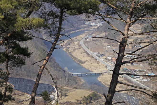 (봉화) 만리산전망대에서 본 국도35호선과 오마교