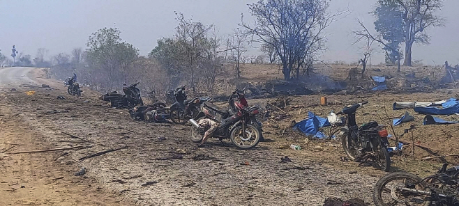 Myanmar Airstrike <YONHAP NO-3985> (AP)