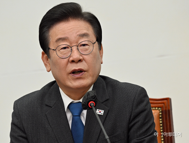 [포토] 최고위 발언하는 이재명 대표
