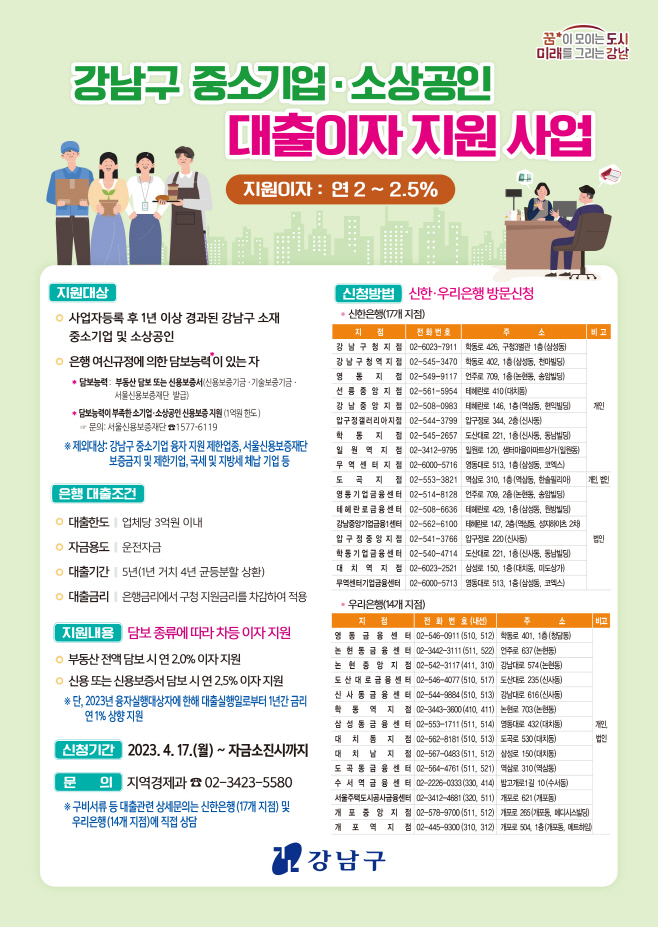 2023년 대출이자 지원사업 포스터 (2)