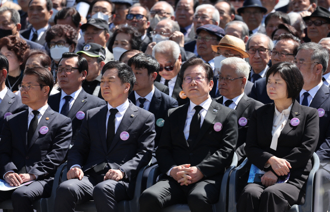 4·19혁명 기념식 참석한 김기현·이재명 대표